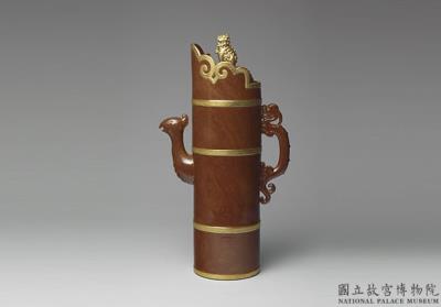 图片[2]-Mdong-mo butter-tea ewer in glaze imitating the grain of wood, Qing dynasty (1644-1911)-China Archive